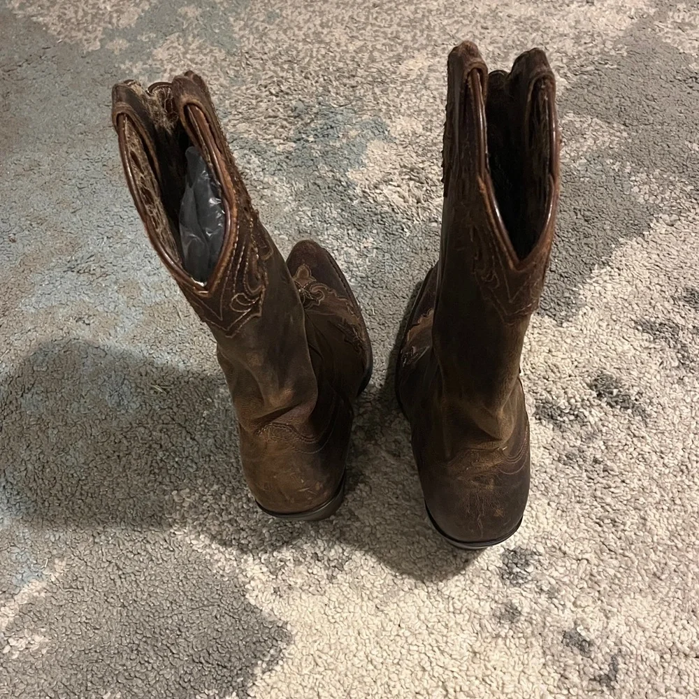 Ariat Dark Brown Embroidered Heeled Boots Western Boots - Picture 6 of 7